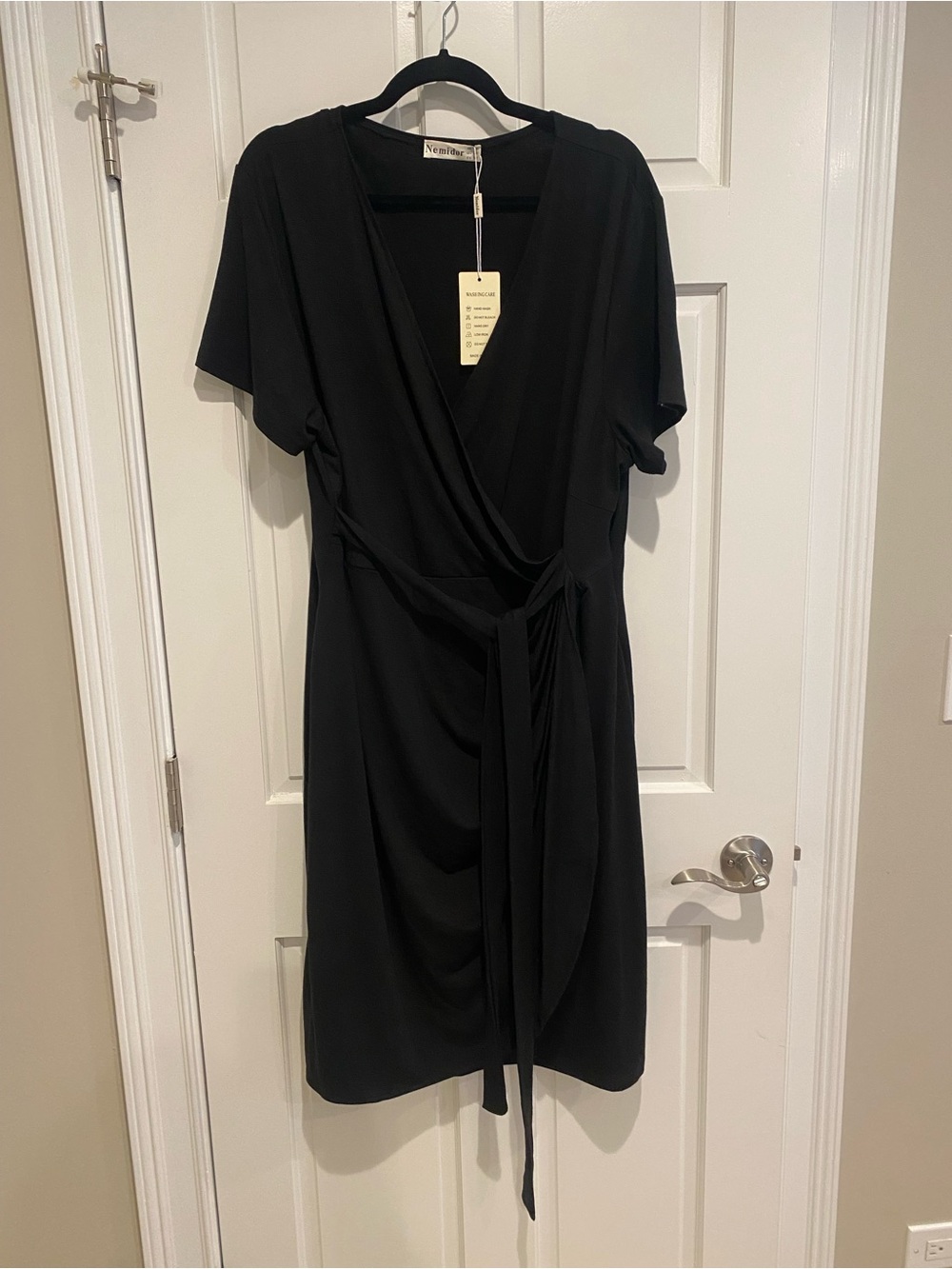 Noir Nemidor Wrap Dress in Black